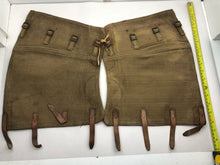 Load image into Gallery viewer, Original WW2 British Army 37 Pattern Despatch Riders High Sided Spats 1943 Dated - The Militaria Shop