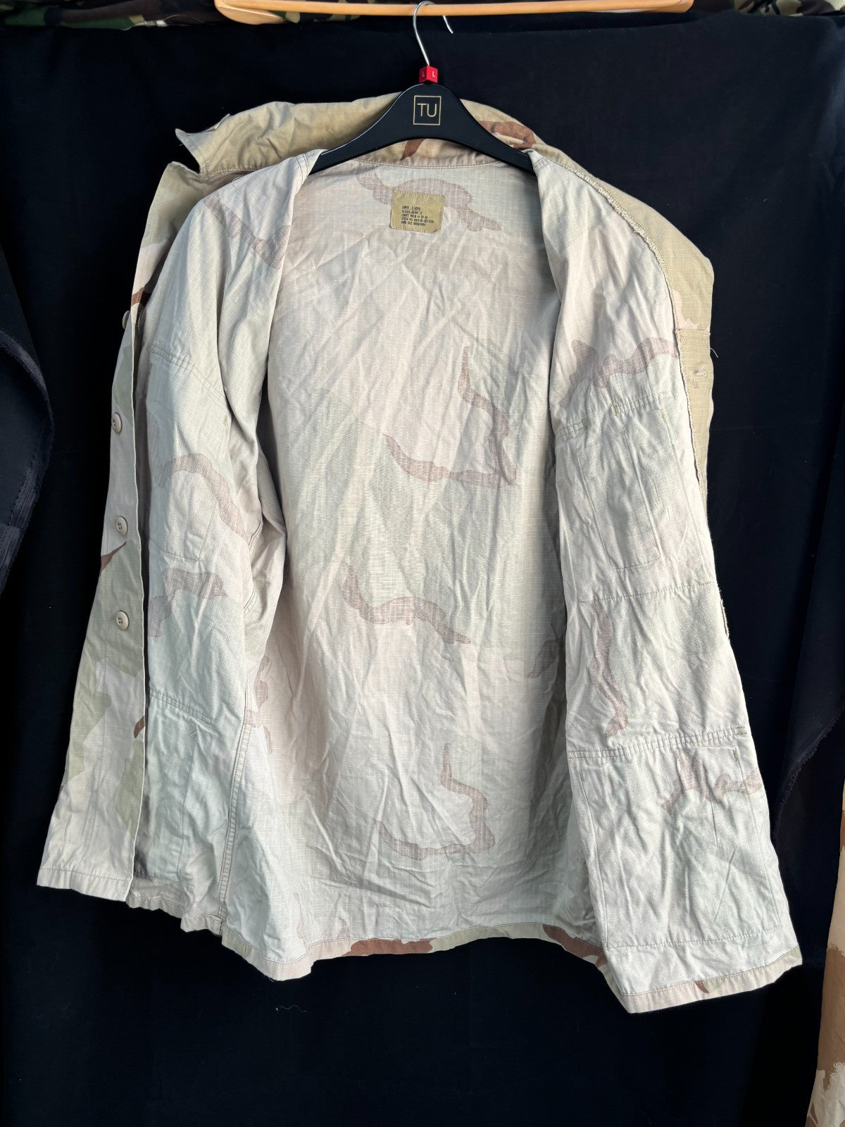 Gulf War US Army DCU Camouflaged Combat Field Coat/Jacket - Large/X-Long - The Militaria Shop