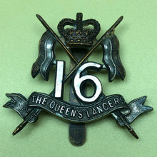 Load image into Gallery viewer, Original British Army Cap Badge - 16th The Queen's Lancers - The Militaria Shop