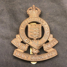Load image into Gallery viewer, Original WW2 British Army Cap Badge - Royal Army Ordnance Corps - The Militaria Shop