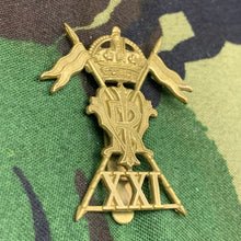Load image into Gallery viewer, Original British Army 21st Lancers Cap Badge - The Militaria Shop
