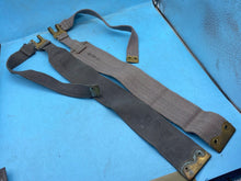 Load image into Gallery viewer, Original Pair of WW2 British Royal Air Force 37 Pattern RAF Blue Canvas L-Straps - The Militaria Shop