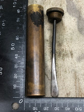 Load image into Gallery viewer, Original WW1 British Army SMLE Enfield Brass Oil Bottle - EFD Marked - The Militaria Shop