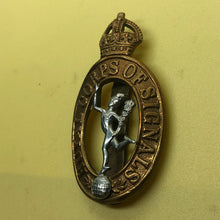 Load image into Gallery viewer, Original WW2 British Army Cap Badge - Royal Corps of Signals - The Militaria Shop