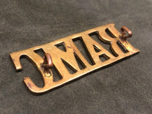 Load image into Gallery viewer, Genuine British Army Brass Shoulder Title - Royal Army Medical Corps - The Militaria Shop