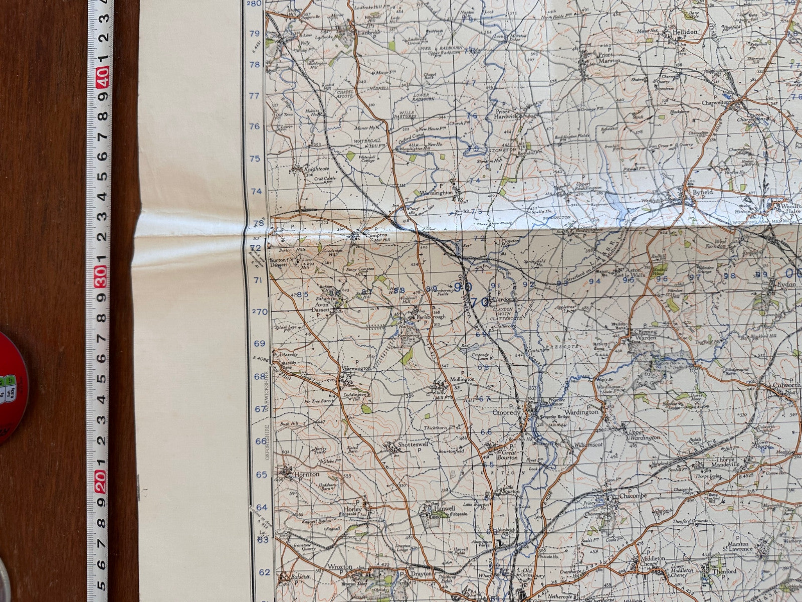 Original WW2 British Army OS Map of Great Britain - Northampton - The Militaria Shop
