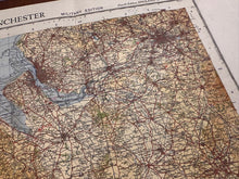 Load image into Gallery viewer, Original WW2 British Army RAF Navy Base Map of England - North Wales /Manchester - The Militaria Shop