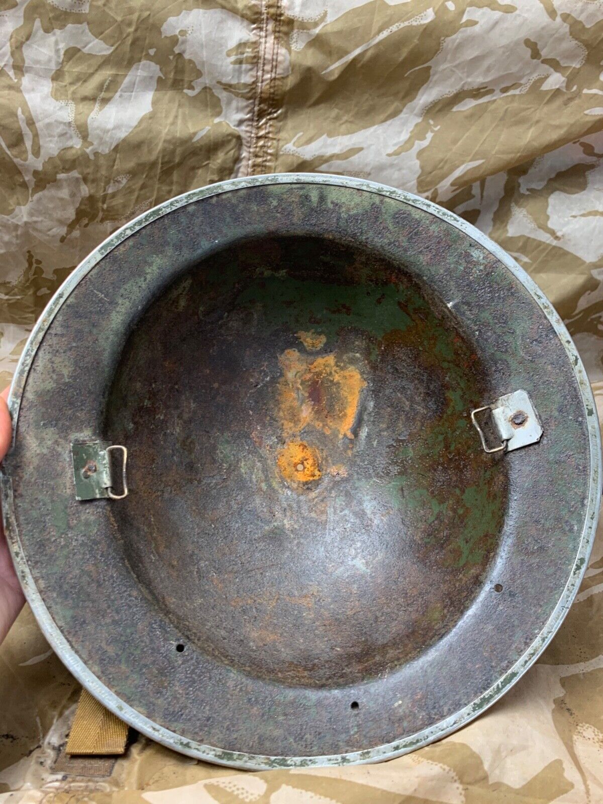 Original WW2 South African Army Mk2 Brodie Helmet - British Style Combat Helmet - The Militaria Shop