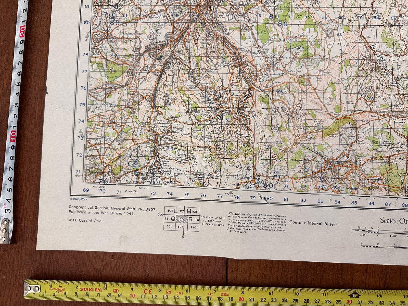 Original WW2 British Army GSGS OS Map of England - N.E London & Sevenoaks - The Militaria Shop