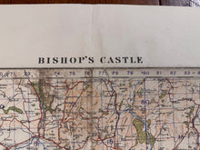 Load image into Gallery viewer, Original WW2 British Army GSGS OS Map of England - Bishop's Castle - The Militaria Shop