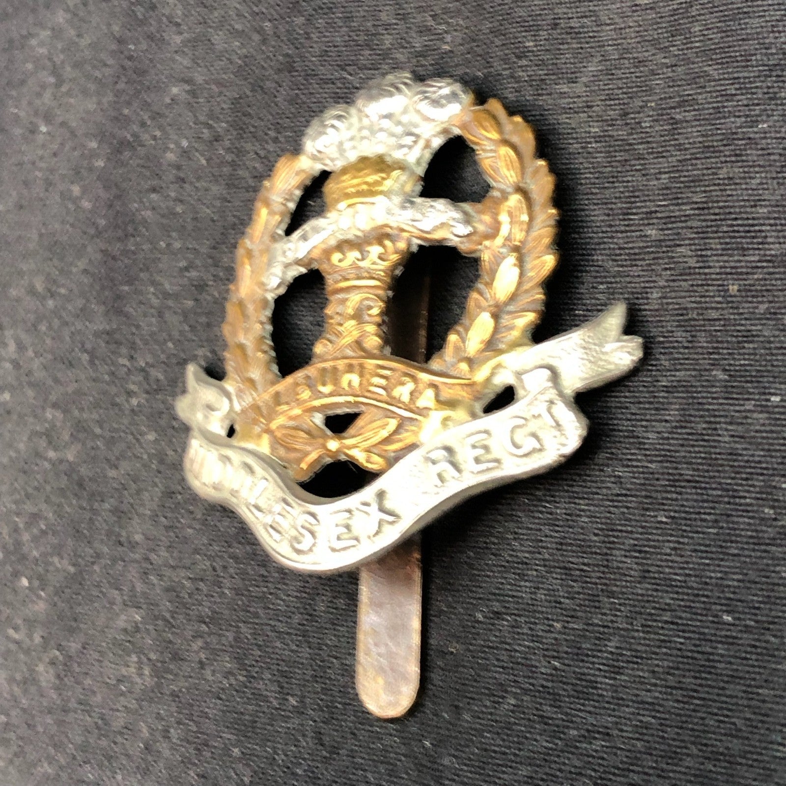 Original WW1 British Army Cap Badge - Middlesex Regiment - The Militaria Shop