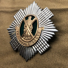Load image into Gallery viewer, Original WW2 British Army Royal Scots Cap Badge - The Militaria Shop