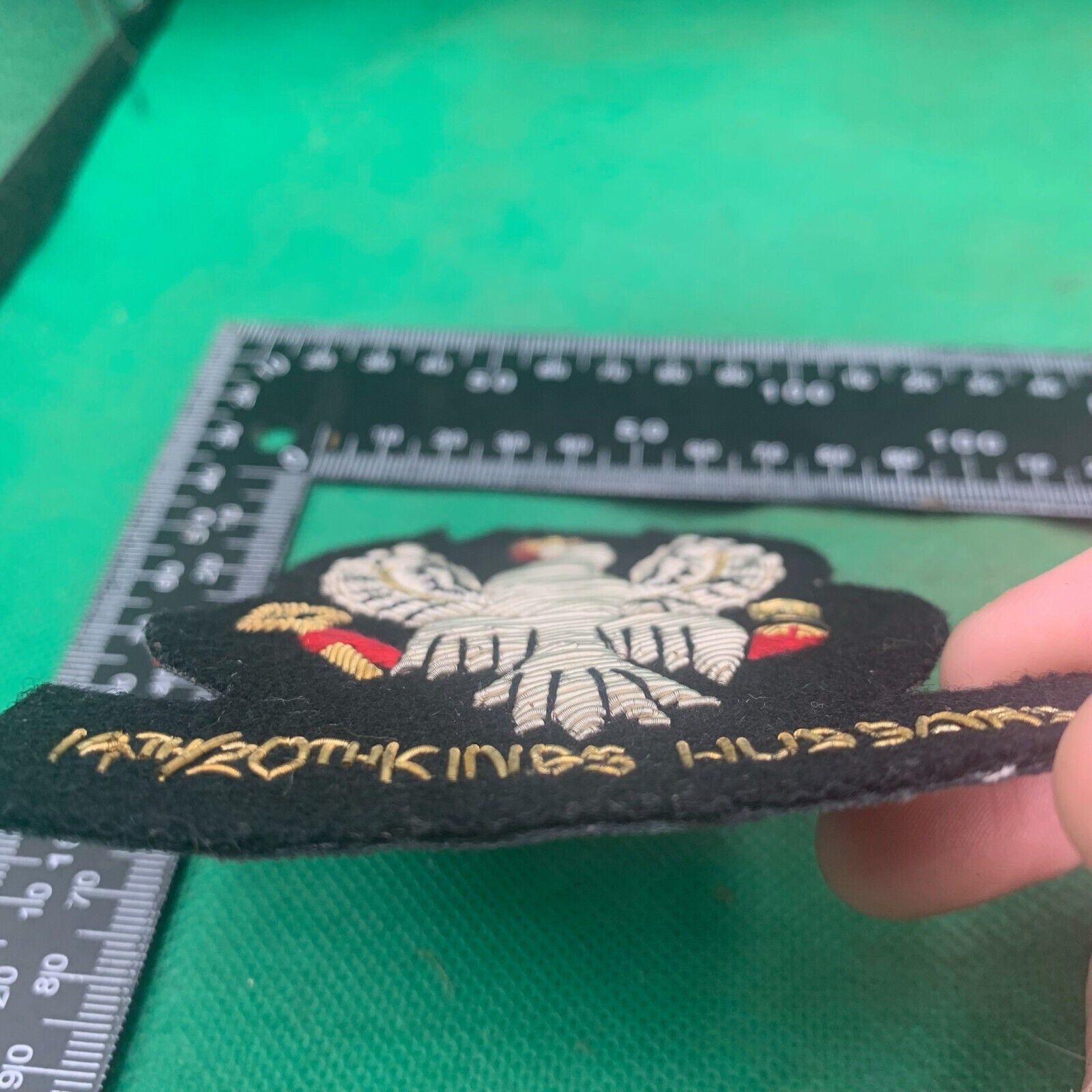 British Army Bullion Embroidered Blazer Badge -14th 20th The Kings Royal Hussars - The Militaria Shop