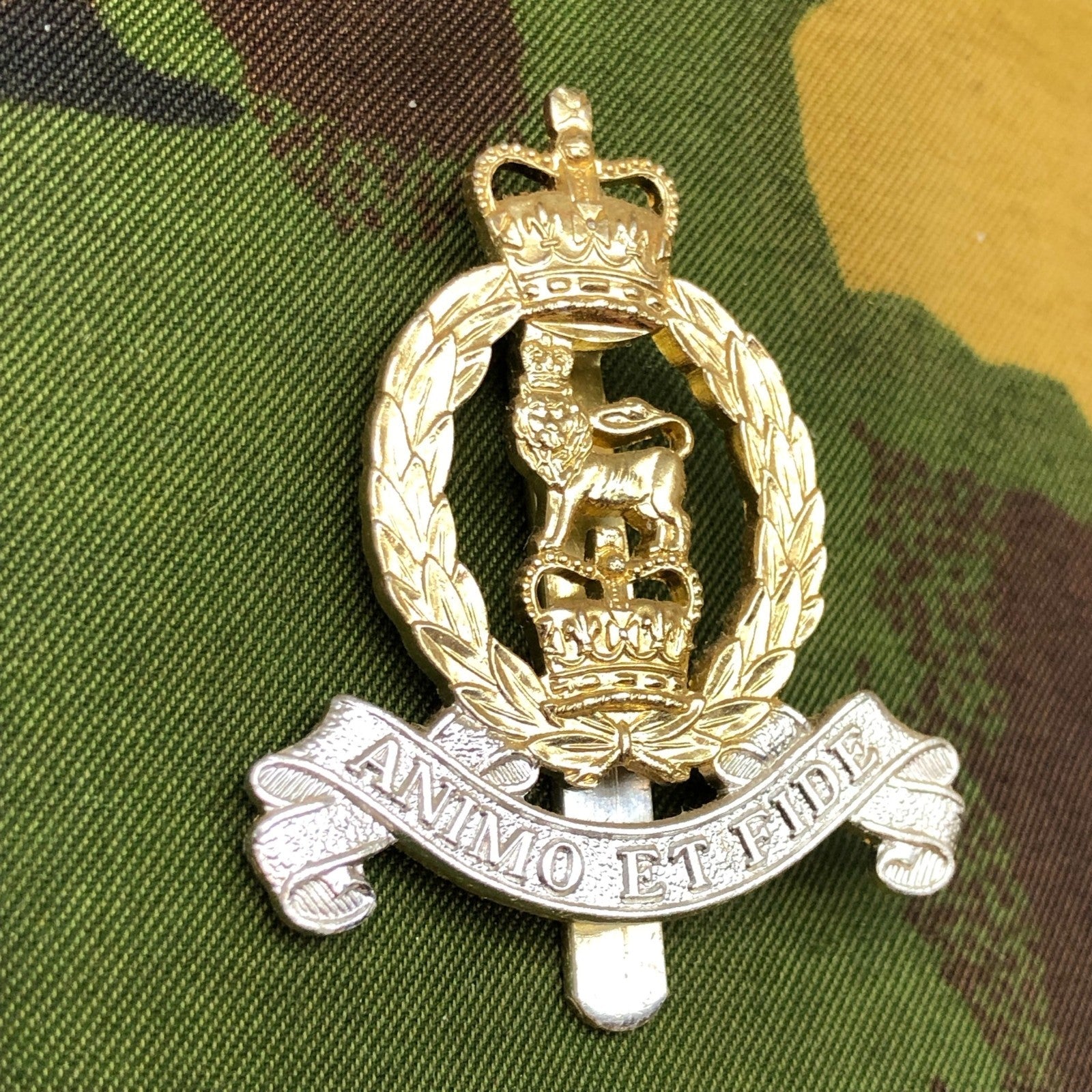 Original British Staybrite Army Cap Badge - Adjutant General's Corps - The Militaria Shop