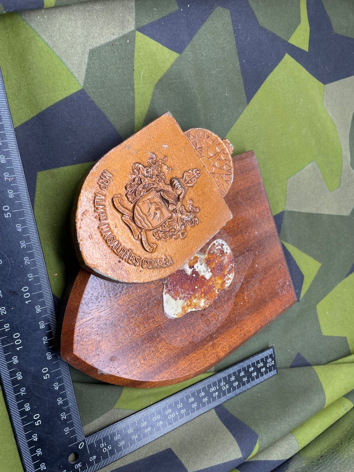 Original Portuguese Navy Wall Plaque - Admiral Magalhaeus Correa - The Militaria Shop