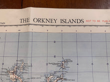 Load image into Gallery viewer, Original WW2 British Army RAF Navy Base Map of Scotland Shetland/Orkney Islands - The Militaria Shop
