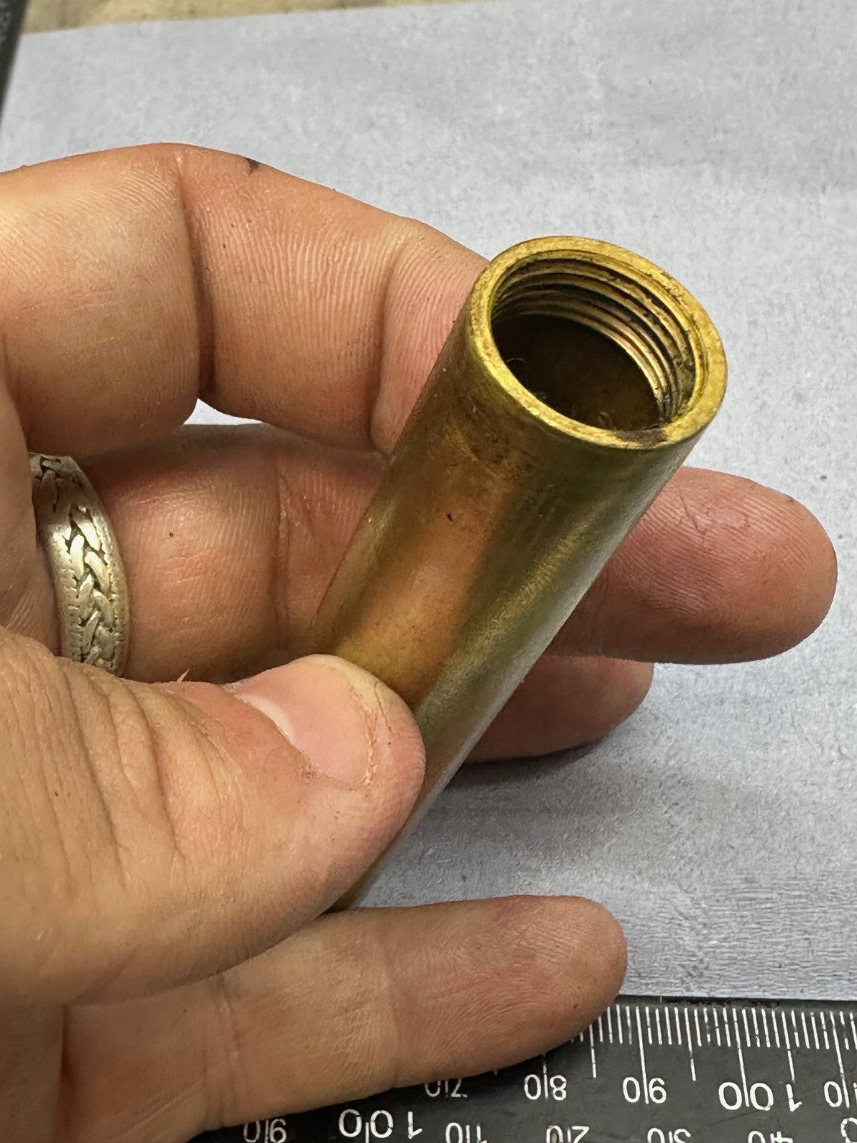 Original WW1 British Army SMLE Enfield Brass Oil Bottle - H.J&S - The Militaria Shop