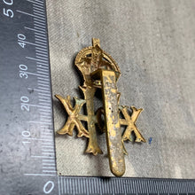 Load image into Gallery viewer, Original WW1 British Army Cap Badge - 20th Hussars - The Militaria Shop