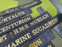 Lade das Bild in den Galerie-Viewer, British Royal Navy Quantity of Cap Tallies - Job Lot - The Militaria Shop