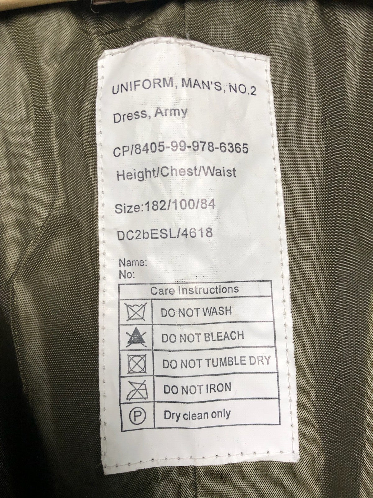 Grade 1 Used British Army No.2 Dress Uniform Jacket - Size 182/100/84 - The Militaria Shop