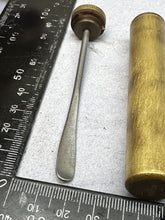 Load image into Gallery viewer, Original WW1 British Army SMLE Enfield Brass Oil Bottle - R&N Ltd Maker Marked - The Militaria Shop