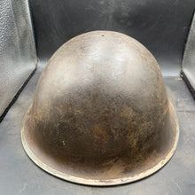 Load image into Gallery viewer, Original British/Canadian Army WW2 Mk3 Turtle High Rivet Combat Steel Helmet - The Militaria Shop