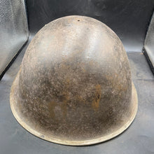 Load image into Gallery viewer, Original British/Canadian Army WW2 Mk3 Turtle High Rivet Combat Steel Helmet - The Militaria Shop