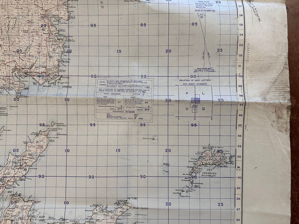 Original WW2 British Army GSGS Map of Scotland - North Mainland Shetland Islands - The Militaria Shop