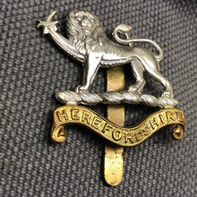Load image into Gallery viewer, Original WW2 British Army Cap Badge - Herefordshire Light Infantry - The Militaria Shop