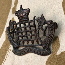 Load image into Gallery viewer, Original WW1 British Army Cap Badge - Royal Gloucestershire Hussars - The Militaria Shop