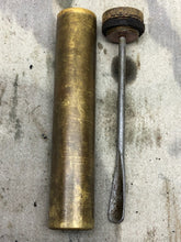Load image into Gallery viewer, Original WW1 British Army SMLE Enfield Brass Oil Bottle - P-H Maker Marked - The Militaria Shop