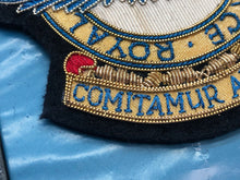 Lade das Bild in den Galerie-Viewer, British Army Bullion Embroidered Blazer Badge - Royal Auxilliary Air Force - The Militaria Shop