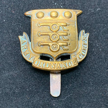 Load image into Gallery viewer, Original WW1 British Army Cap Badge - Army Ordnance Corps AOC - The Militaria Shop