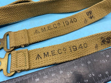 Lade das Bild in den Galerie-Viewer, Original British Army WW2 - 1940 Dated Cavalry Pattern Equipment Straps - Pair - The Militaria Shop