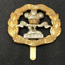 Load image into Gallery viewer, Original WW2 British Army Cap Badge - South Lancashire Regiment - The Militaria Shop