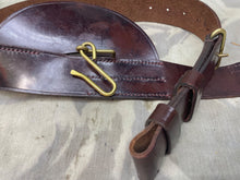 Load image into Gallery viewer, Original British Army Officer's Brown Leather Sword Belt - No Buckle - The Militaria Shop