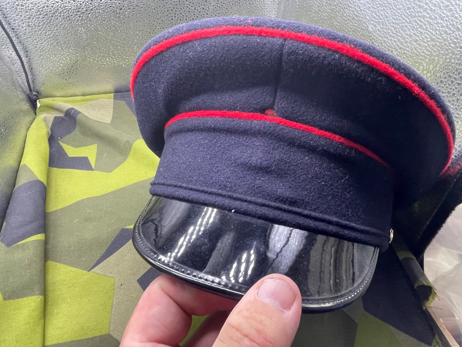 Original British Army Royal Engineers Peaked Cap - Size 57cm - The Militaria Shop