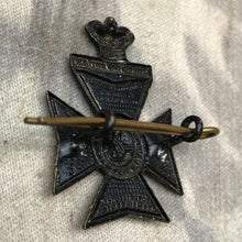 Load image into Gallery viewer, Original British Army King’s Royal Rifle Corps KRRC Victorian Crown Cap Badge - The Militaria Shop