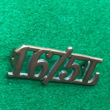 Charger l'image dans la galerie, Original WW2 British Army Brass Shoulder Title - 16/5th Lancers - The Militaria Shop
