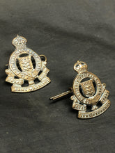 Load image into Gallery viewer, Original WW2 British Army Collar Badge Pair - Royal Army Ordnance Corps RAOC - The Militaria Shop