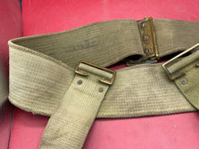 Load image into Gallery viewer, Original WW1 British Army 1908 Pattern Canvas Waist Belt - 32" Waist - The Militaria Shop