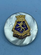 Load image into Gallery viewer, Original WW1 / WW2 British Royal Navy HMS Devonshire Sweetheart Brooch - The Militaria Shop