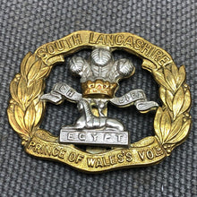 Charger l'image dans la galerie, Original WW2 British Army Cap Badge South Lancashire Prince of Wales' Volunteers - The Militaria Shop