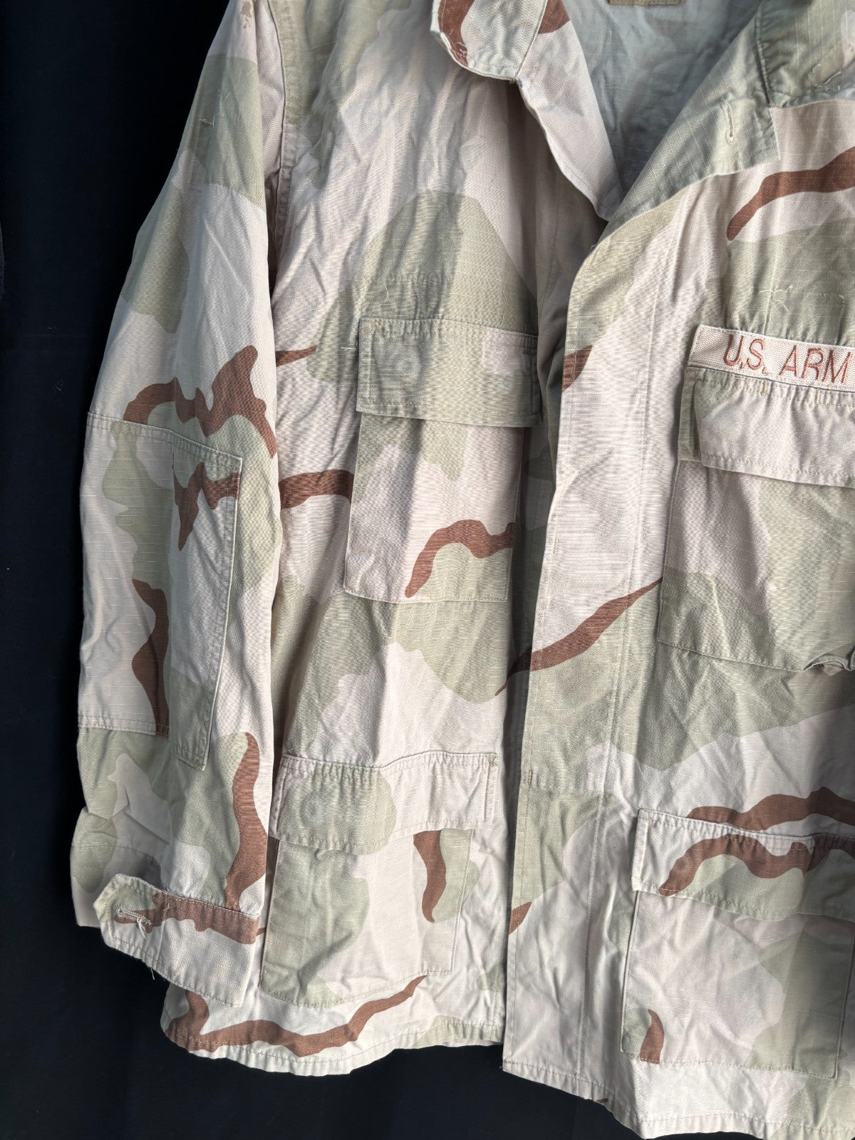 Gulf War US Army DCU Camouflaged Combat Field Coat/Jacket - Large/Long - The Militaria Shop