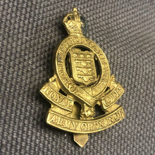 Load image into Gallery viewer, Original WW2 British Army Cap Badge - Royal Army Ordnance Corps RAOC - The Militaria Shop
