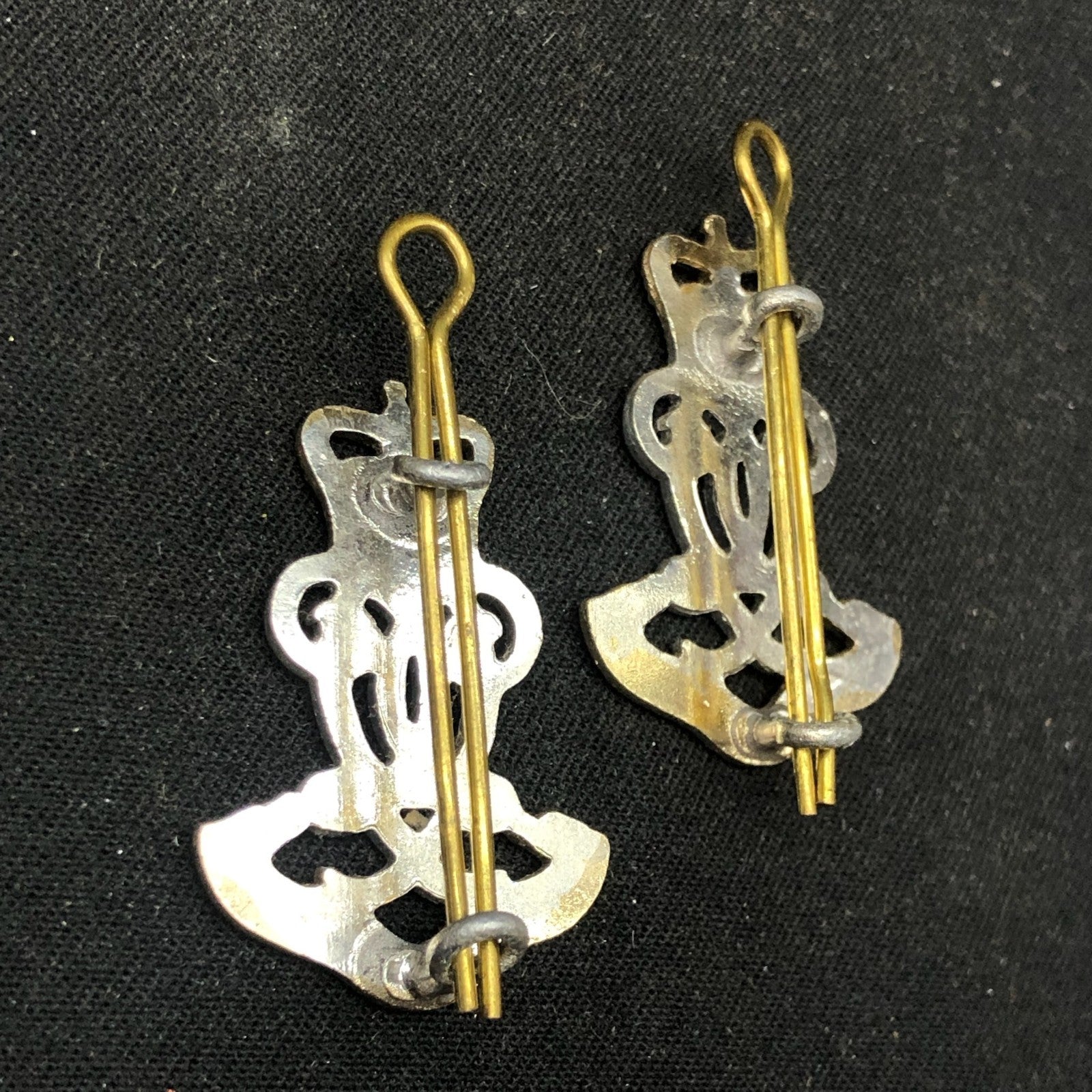 Original British Collar Badge Pair - The Queen's Own Hussars - The Militaria Shop