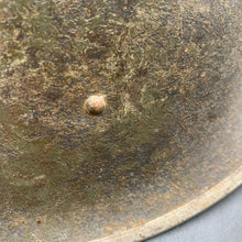 Load image into Gallery viewer, Original British/Canadian Army WW2 Mk3 Turtle High Rivet Combat Steel Helmet - The Militaria Shop
