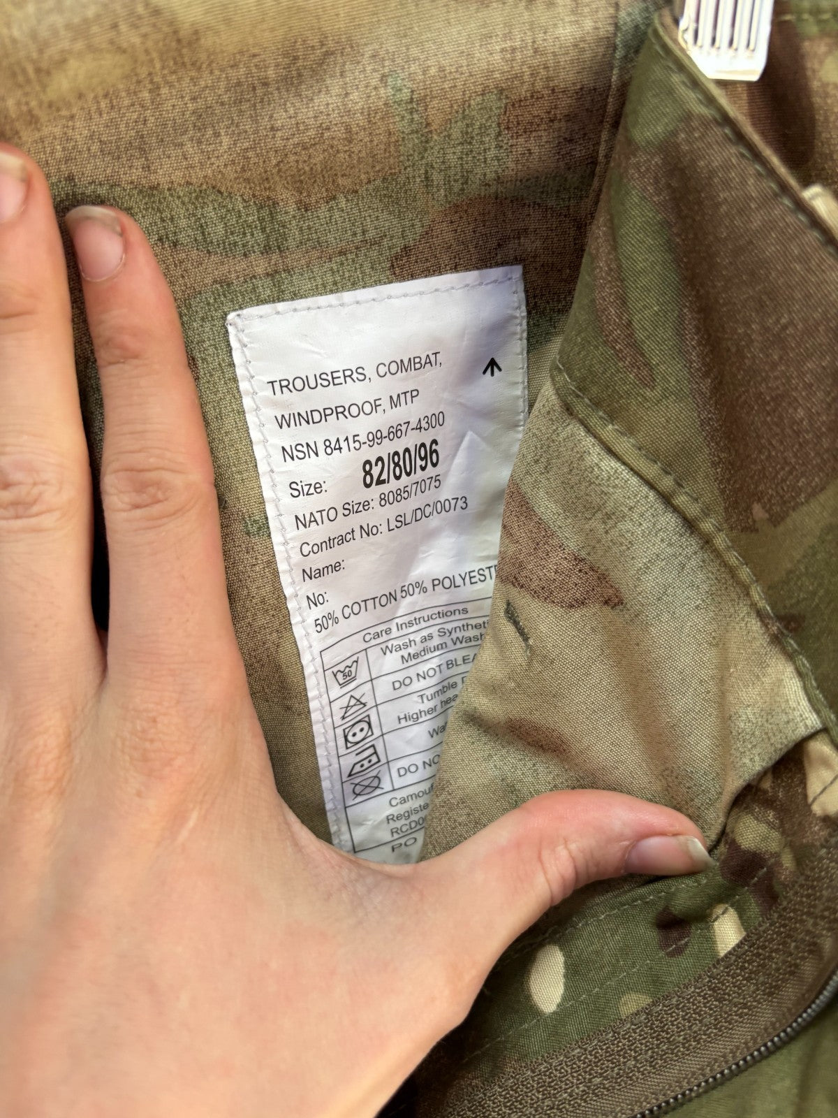Genuine British Army MTP Combat Windproof Trousers - Size 82/80/96 - The Militaria Shop