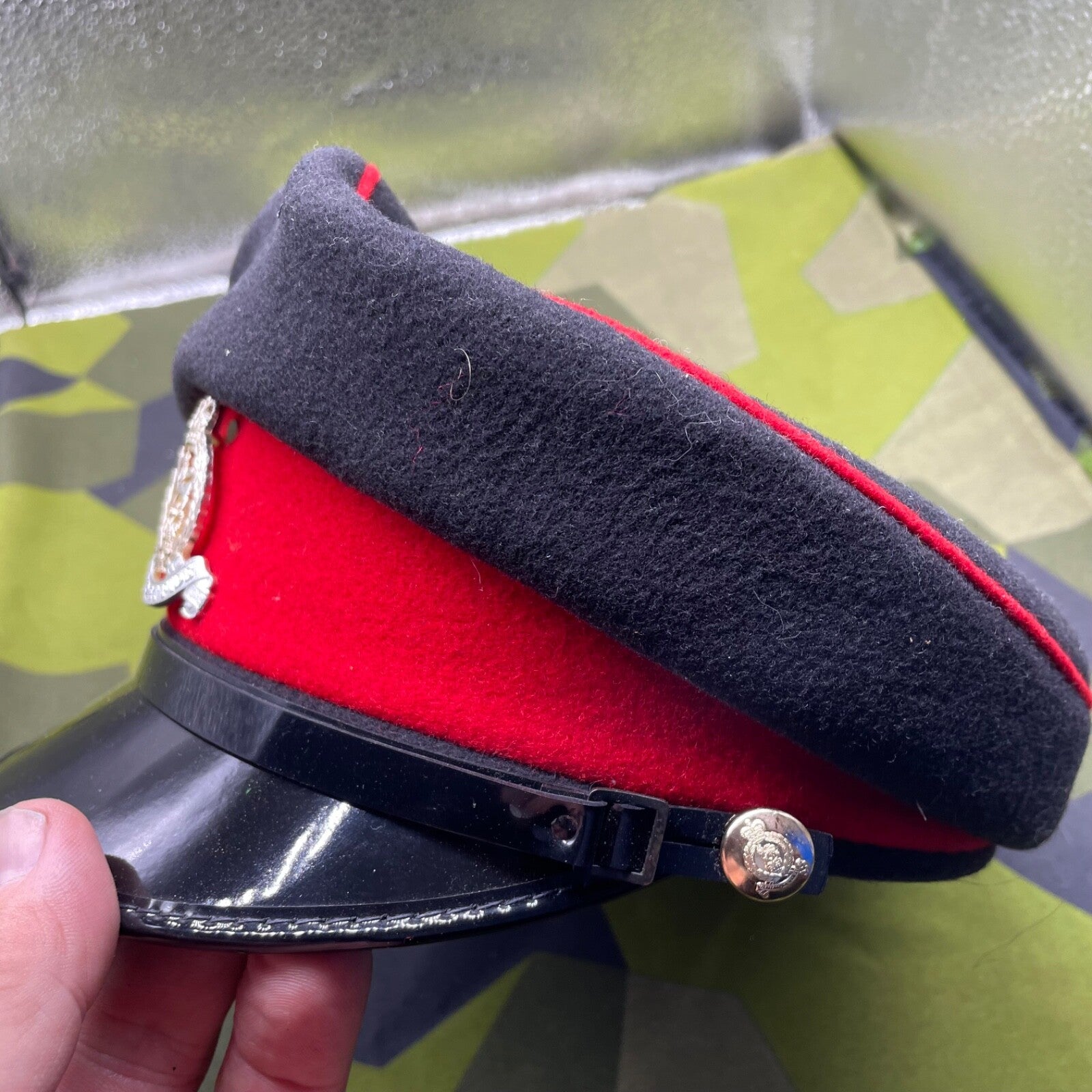 Original British Army Adjutant General Corps Peaked Cap - The Militaria Shop