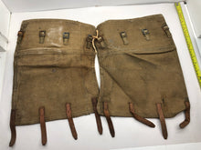 Load image into Gallery viewer, Original WW2 British Army 37 Pattern Despatch Riders High Sided Spats 1943 Dated - The Militaria Shop